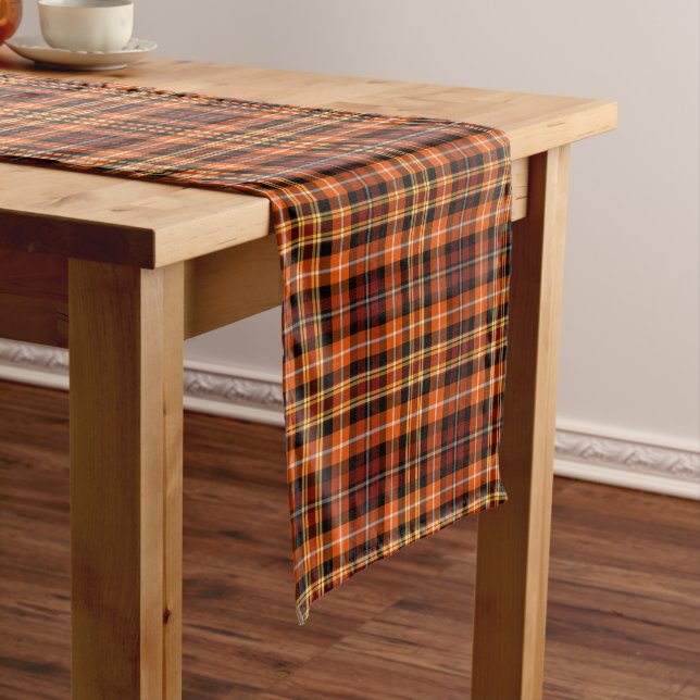 Chemin De Table Court Motif Brown, orange et jaune (In Situ)