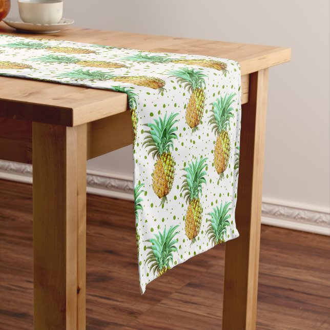 Chemin De Table Court Motif d'ananas tropical (In Situ)