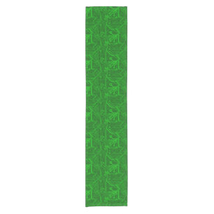 Chemin De Table Court Motif de carte électronique de vert