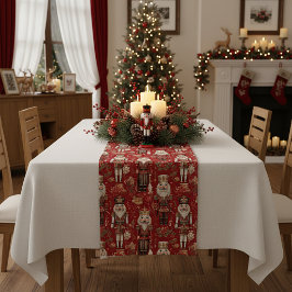Chemin De Table Court Motif de casse-noisettes rouges Noël