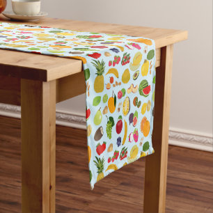 Chemin De Table Court Motif de fruits d'été coloré