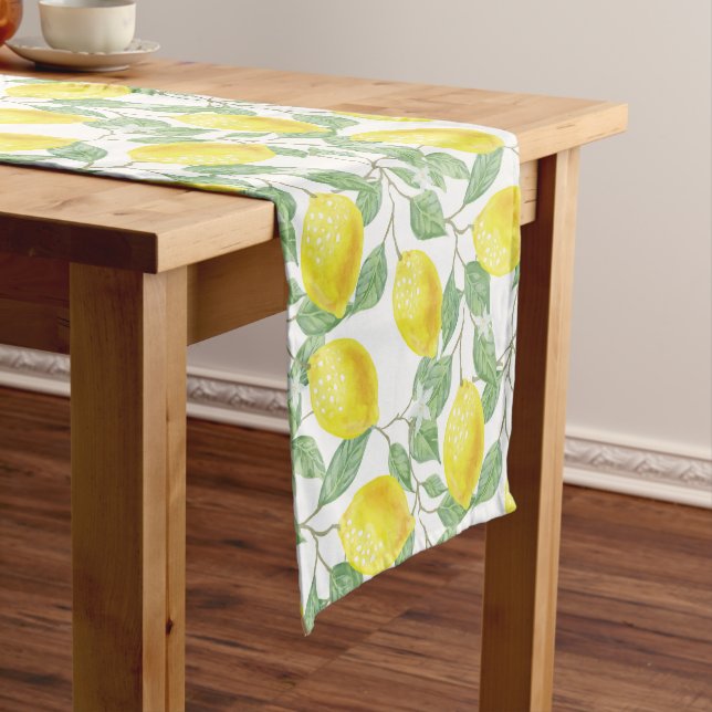 Chemin De Table Court Motif DE FRUITS FRAIS LEMON (In Situ)