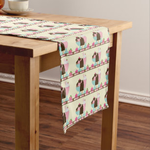 Chemin De Table Court Motif de la crème glacée douce