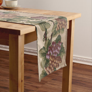 Chemin De Table Court Motif de la vigne de l'ère victorienne vintage