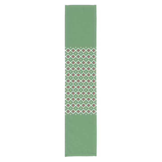 Chemin De Table Court Motif de Noël d'art populaire scandinave (Devant)