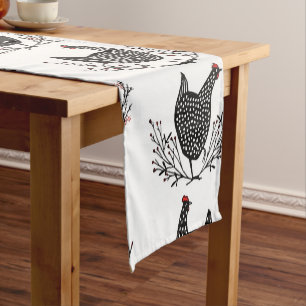 Chemin De Table Court Motif de poulet sans soudure