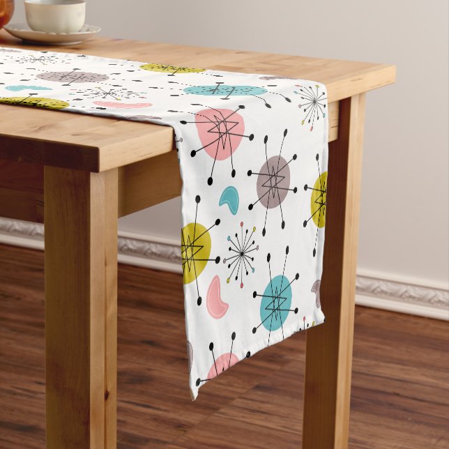 Chemin De Table Court Motif de Starburst Retro atomique (In Situ)