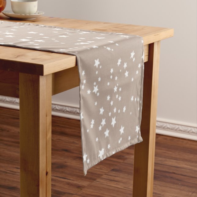 Chemin De Table Court Motif d'étoiles (In Situ)