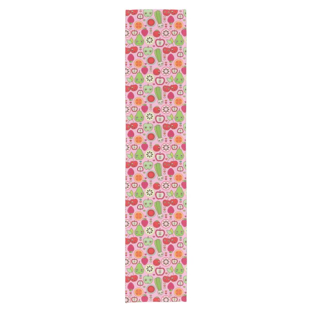 Chemin De Table Court motif d'illustration de cuisine de fruit (Devant)