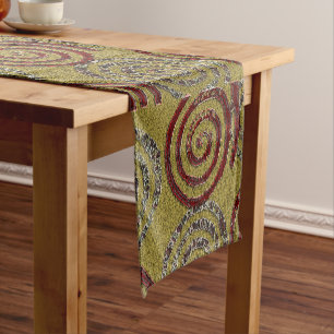 Chemin De Table Court Motif en tissu boueux