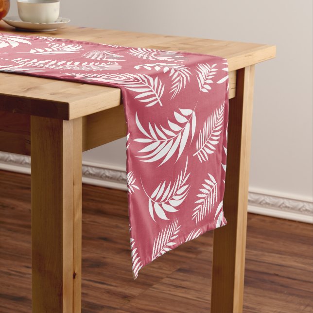 Chemin De Table Court Motif Feuille tropical 8 (In Situ)