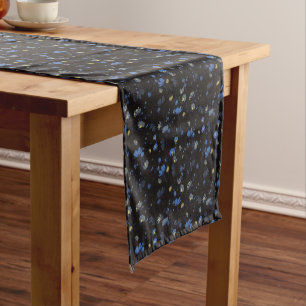Chemin De Table Court Motif floral soufflé par vent