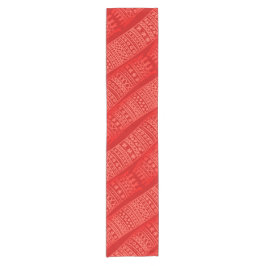 Chemin De Table Court Motif géométrique moderne tendance rouge hiver
