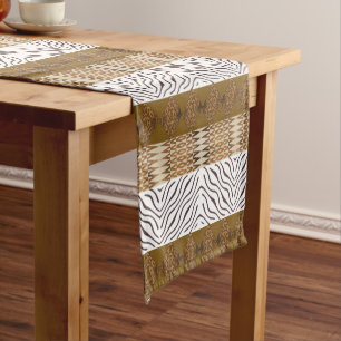 Chemin De Table Court Motif géométrique tribal africain ethnique