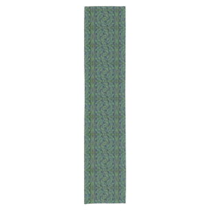 Chemin De Table Court Motif géométrique vert-bleu moderne