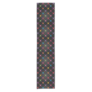 Chemin De Table Court Motif multicolore avec des crânes