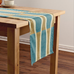 Chemin De Table Court Motif rétro Mid-Century Moderne
