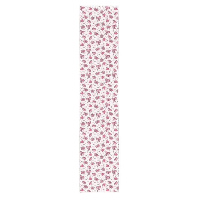 Chemin De Table Court motif romantique (Devant)