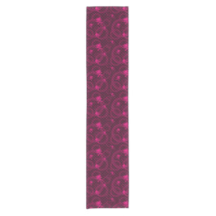 Chemin De Table Court Motif rose d'Emo avec des cercles