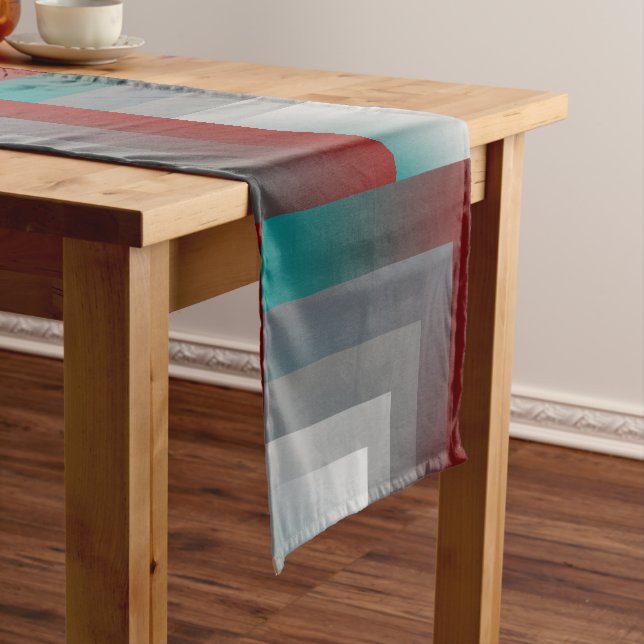 Chemin De Table Court N - Bourgogne gris turquoise (In Situ)