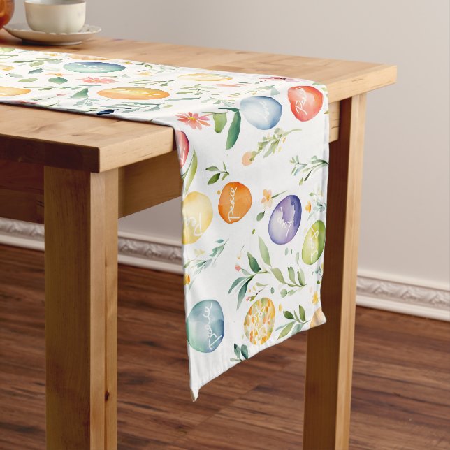 Chemin De Table Court Nappe des voeux de Pâques (In Situ)