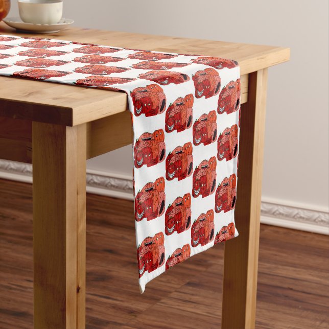 Chemin De Table Court Nappe SILLY CITROUILLE PATCH (In Situ)
