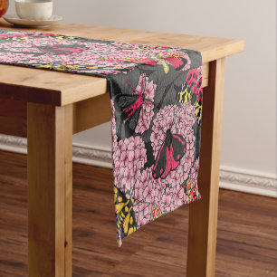 Chemin De Table Court Nappes phréatiques à hydrangée rose