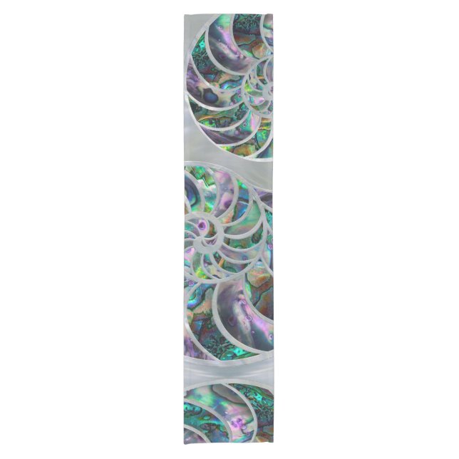 Chemin De Table Court Nautilus Shell Abalone et Pearl (Devant)