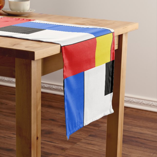 Chemin De Table Court Néoplasticisme simple à la mondrière (In Situ)