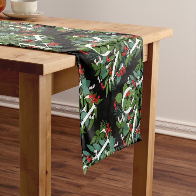Chemin De Table Court Noël NOEL Green et Berries (In Situ)