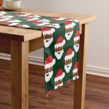 Noir Père Noël Peau Brown Noël vert