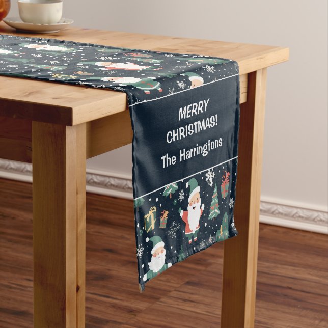 Chemin De Table Court Nom personnalisé Noël Père Noël (In Situ)