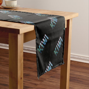 CHEMIN DE TABLE COURT NOUVELLE-ZÉLANDE KIWI AOTEAROA PAUA
