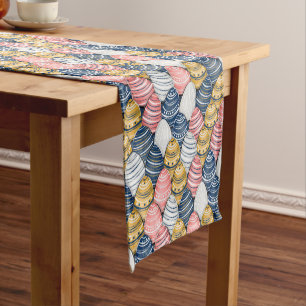 Chemin De Table Court OEufs de Pâques colorés Motif sans couture
