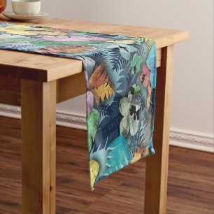 Chemin De Table Court Outils d'électricien Hawaiian Tropical Print