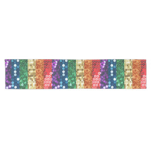 Chemin De Table Court paillettes drapeau nappe table coureur