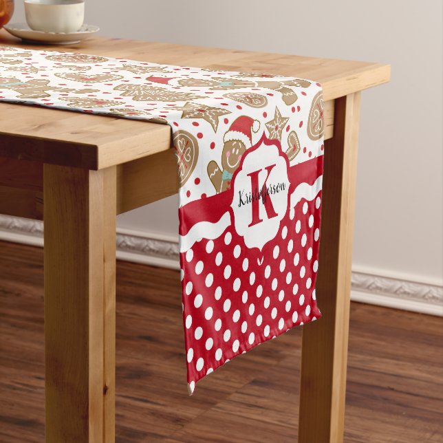 Chemin De Table Court Pain d'épices personnalisé Noël de l'homme (In Situ)