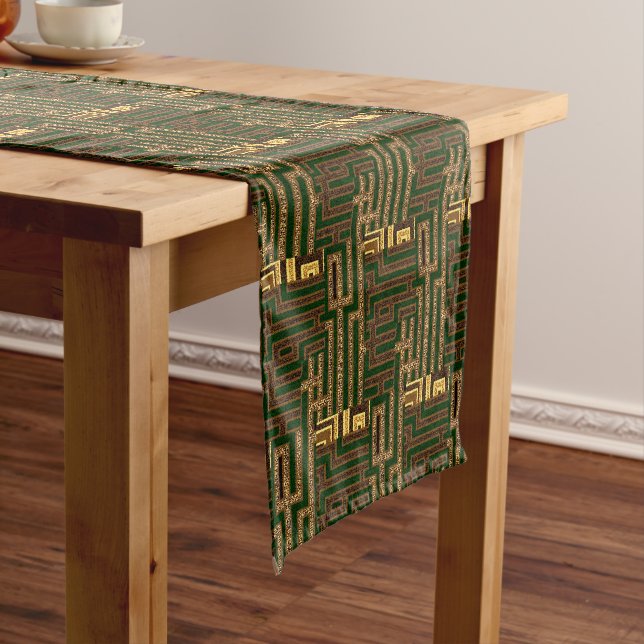 Chemin De Table Court Papier Kuba africain (In Situ)