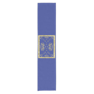 Chemin De Table Court Pâque Pesach bleu petit