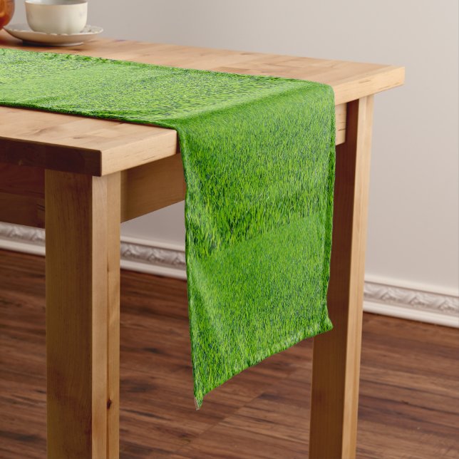 Chemin De Table Court Pâques vert printemps Coureur de table d'herbe (In Situ)