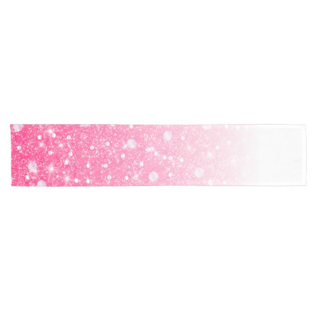 Chemin De Table Court Parties scintillantes roses scintillantes Ombre de (Horizontal)