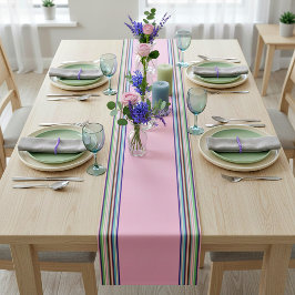 Chemin De Table Court Pastel serape rayures de table moyenne