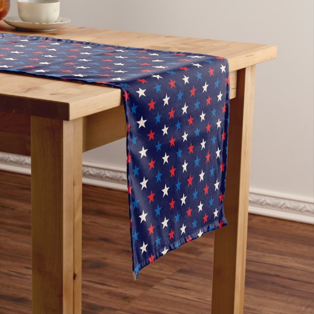 Chemin De Table Court Patriotic Stars (In Situ)