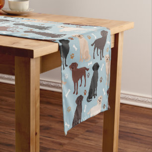 Chemin De Table Court Patrouilles et os du Labrador Retriever