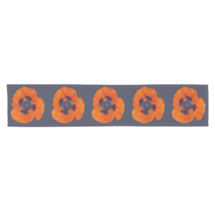 Chemin De Table Court Pavot orange écarlate 1