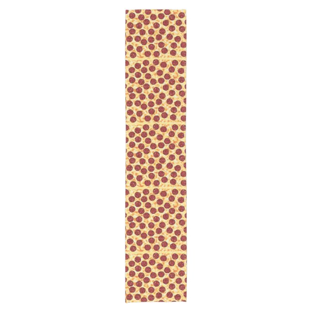 Chemin De Table Court Pepperoni Pizza Motif (Devant)