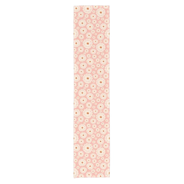 Chemin De Table Court Petites fleurs roses en poudre (Devant)