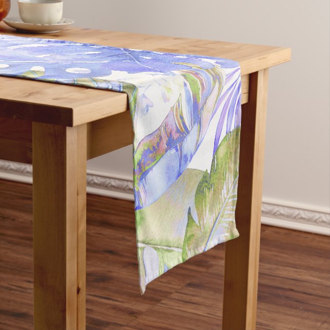 Chemin De Table Court PixDezines Greenery Tropical Foliage DIY bckground (In Situ)