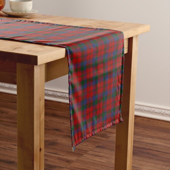 Chemin De Table Court Plaid de tartan écossais de Robertson Donnachaidh (In Situ)