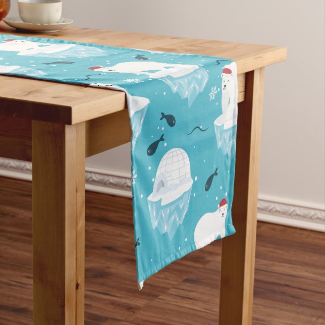 Chemin De Table Court Polar Bear Party (In Situ)